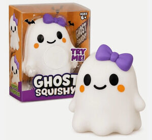 Crazy Fun Ghost Girl Squishy Bow Viral TikTok Sensory Squeeze Toy NEW Sealed RMS